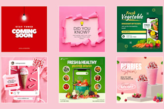 design social media advertising, facebook ads post, instagram post and carousel