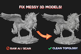 fix your ai generated or scanned 3d models for 3d printing
