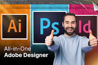 be your graphic artist and designer in adobe illustrator, adobe photoshop work