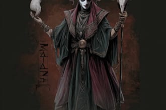 create dark art, horror or skull artworks illustration