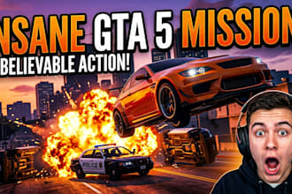 design eye catching gta 5 youtube gaming thumbnail