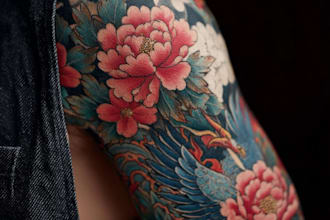 make a traditional japanese irezumi tattoo