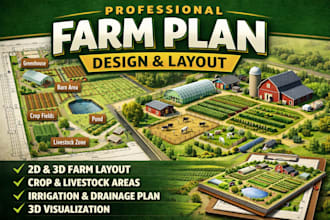 design professional farm plan, agricultural layout and site master plan