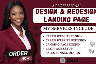 design carrd website, carrd landing page, redesign carrd website design carrd co