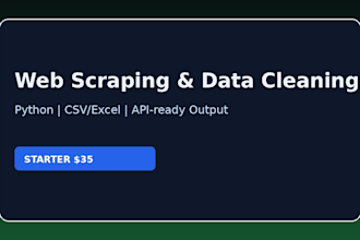 scrape and clean website data with python