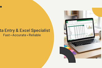 do data entry and excel spreadsheet formatting