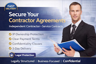 draft independent service agreements, and contractor, sales agent, freelancer