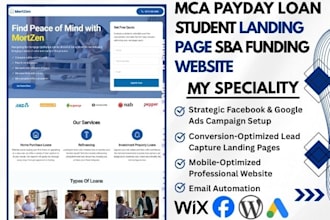 get mca payday loan leads student loan landing page sba funding website funnel
