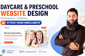 create a daycare, preschool, kindergarten or childcare wordpress website