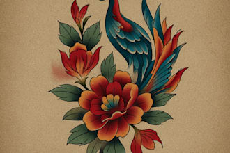 design professional tattoo and custom tattoo
