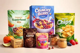do food packaging design pouch, box, mylar bag, stand up pouch