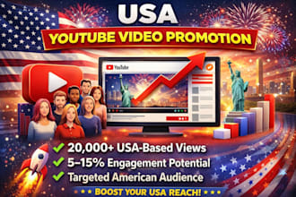 do organic USA youtube video and music promotion, USA views