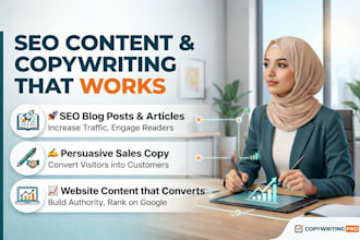 write persuasive sales copywriting and SEO website content