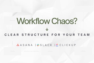setup your team workflow in asana or clickup
