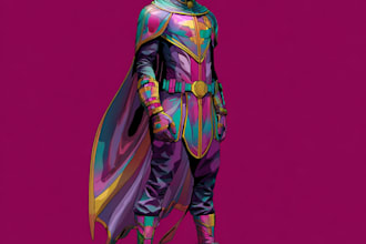 create superhero cartoon character