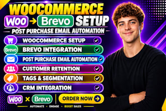 do woocommerce brevo post purchase email automation customer retention tags CRM