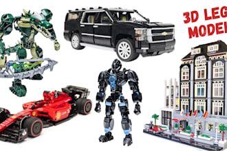 do lego car, bike, ship, house, trucks with xml part list and pdf instructions