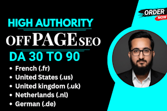 build high da 80 dofollow SEO backlinks USA, ca, nl, de, UK, fr