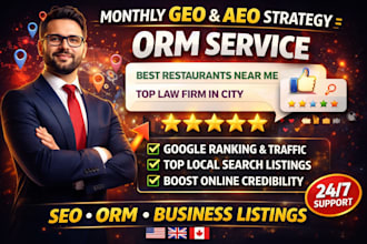 do monthly GEO and aeo strategy and ORM service
