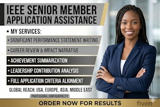 write your ieee senior member significant performance statement