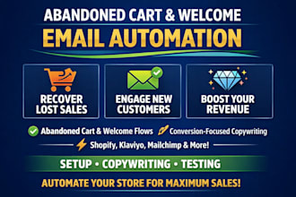 set up abandoned cart and welcome email automation