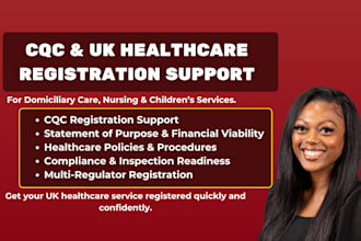 manage full cqc registration and health care compliance for UK care services