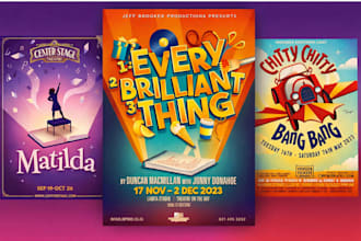 illustrate a pro poster for festivals, films or theatre