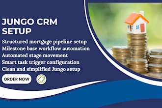build automated mortgage pipeline and workflows in jungo CRM for loans officers