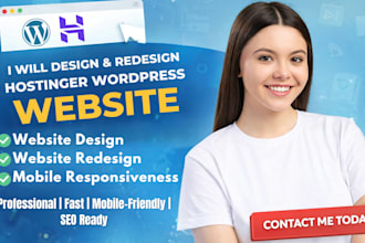 build hostinger website design and redesign hostinger wordpress website design