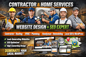 create a plumber, havc, constructor remodeling website for handyman