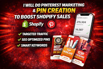 do pinterest marketing and pin creation to boost shopify sales
