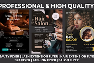 do beauty, lash extension, hair extension flyer, spa, fashion, salon flyer