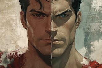 do a superhero comic illustration