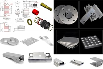 sheet metal cad design mechanical assembly drawing dxf laser plasma cutting file