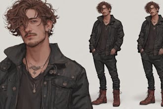 draw a semi realistic character