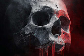 design dark art, horror or skull artworks illustration