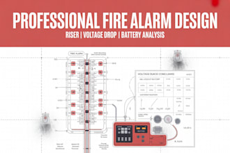 do professional fire alarm design with riser, voltage and battery analysis