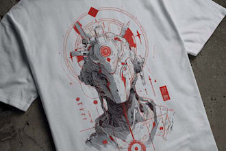 create an unique t shirt design artwork