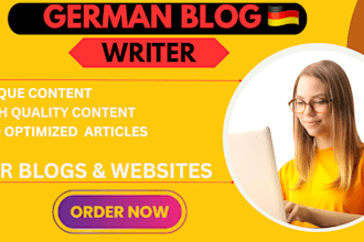 write SEO optimized german blog articles for your website