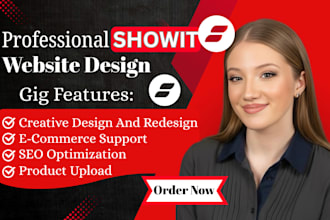 design and redesign showit website showit customization showit template