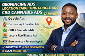 run geofencing ads, location targeting google ads, cbd cannabis ads campaign