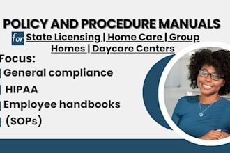 write hipaa compliant policies for home care, group home and daycare