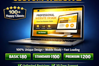 make custom and creative website for you