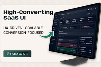 design high converting saas UI UX dashboard for web and mobile apps