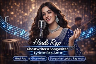 be your female  hindi rap ghostwriter and professional song lyricist