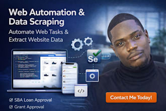 web automation selenium automation web scraping scrap websites data scraping