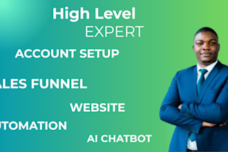 setup and manage gohighlevel website, emails SMS automation sales funnel expert