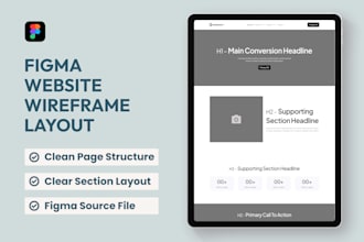create a clean figma website wireframe layout