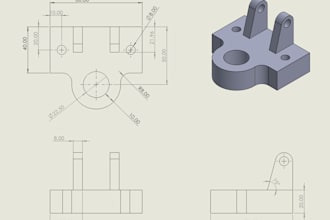 2d to 3d cad design in fusion 360 solidworks, 3d printing