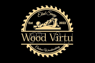 design carpentry wood craft and woodwork logo